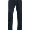 Men Regular-Fit & Straight Leg Pants Maison-Kitsune Jacob Cohën scarf-detail five-pocket straight-leg Trousers Blue