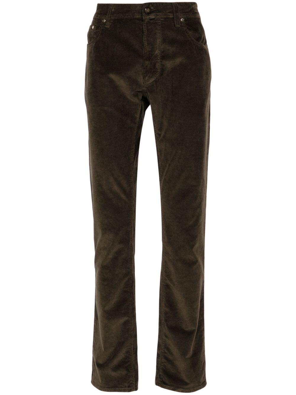Maison-Kitsune Tapered Pants Men Jacob Cohën Bard Jeans Brown
