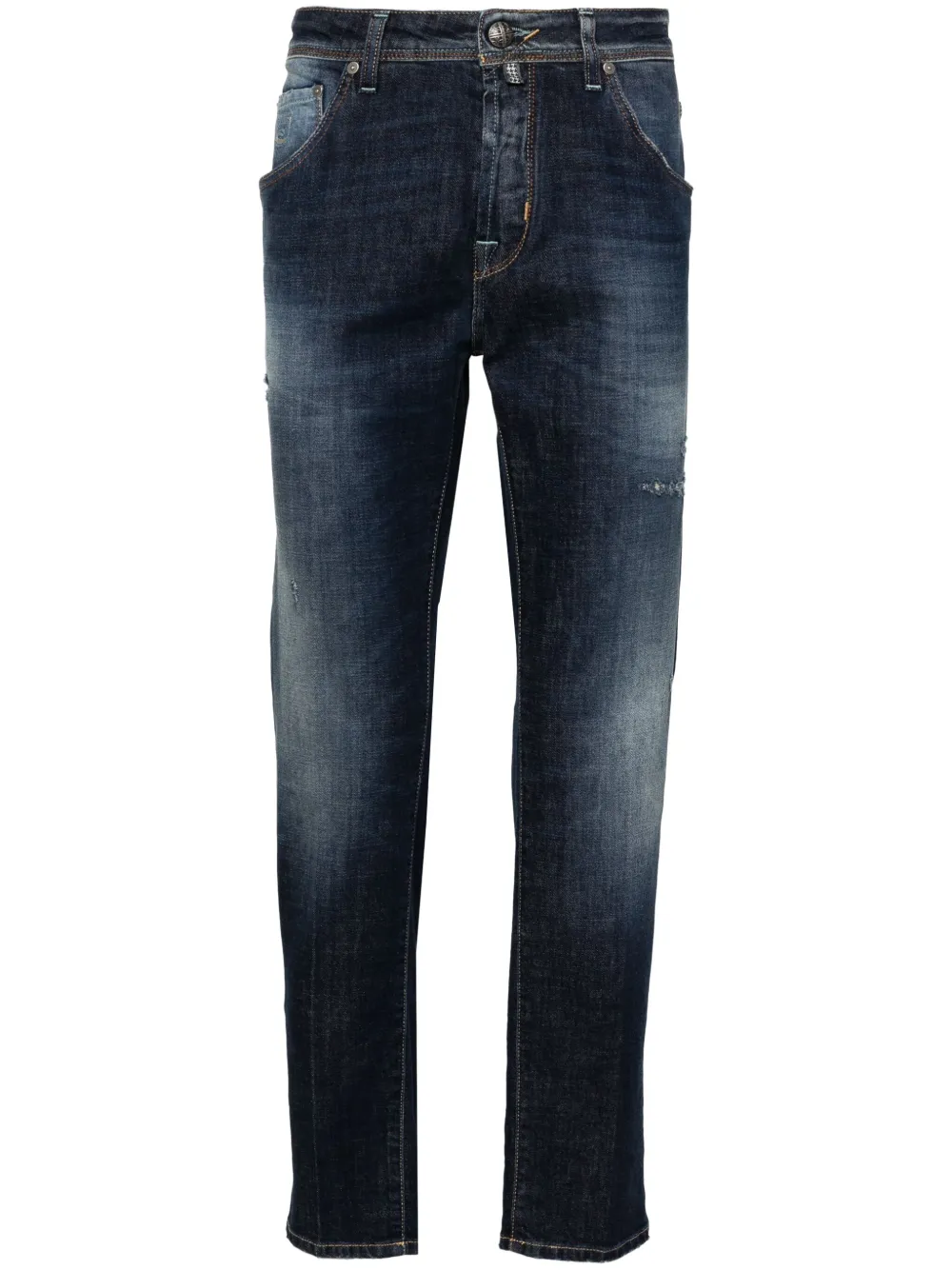 Jacob Cohën Scott slim-cut Cropped Jeans Blue Maison-Kitsune Men Slim-Fit Jeans