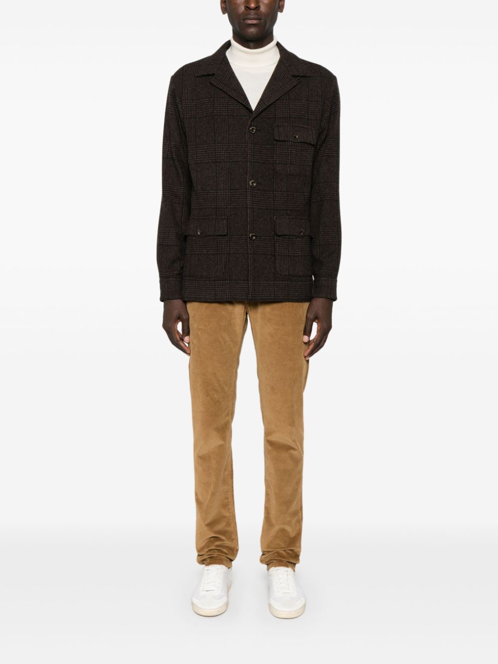 Maison-Kitsune Tapered Pants Men Jacob Cohën Bard Trousers Brown