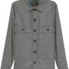 Maison-Kitsune Shirt Jackets Men Jacob Cohën Mélange Jacket Grey