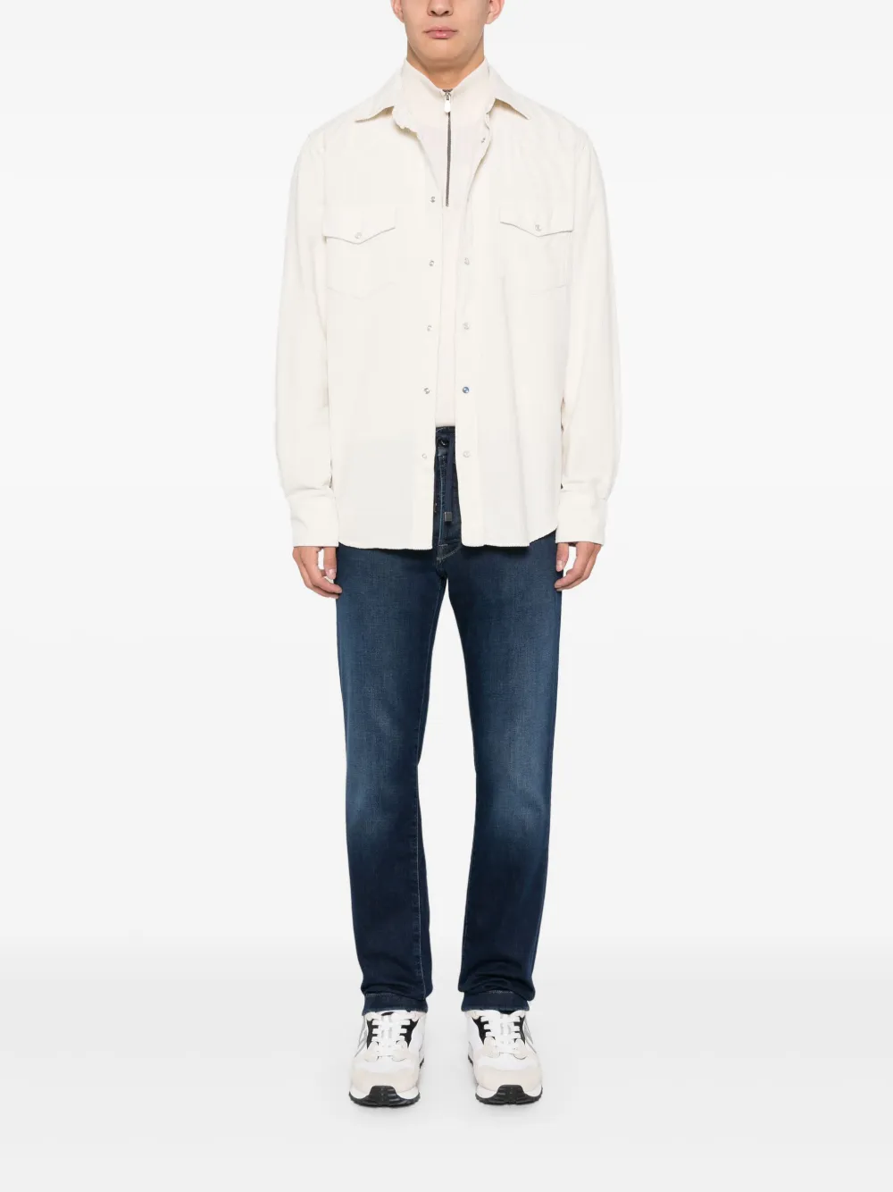 Men Tapered Jeans Maison-Kitsune Jacob Cohën Pharrel Active Jeans Blue