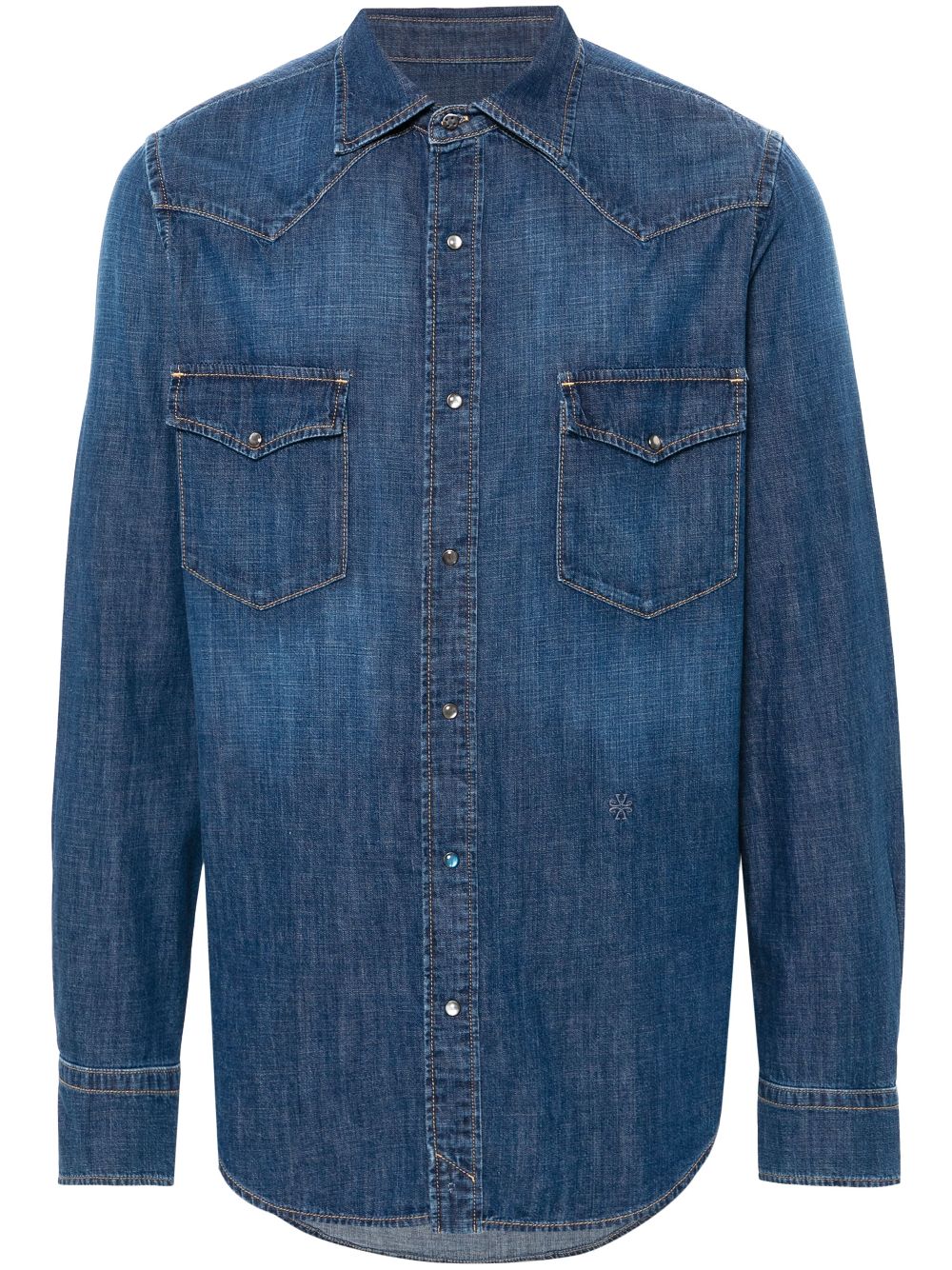 Maison-Kitsune Jacob Cohën Western Denim Shirt Blue Men Shirts