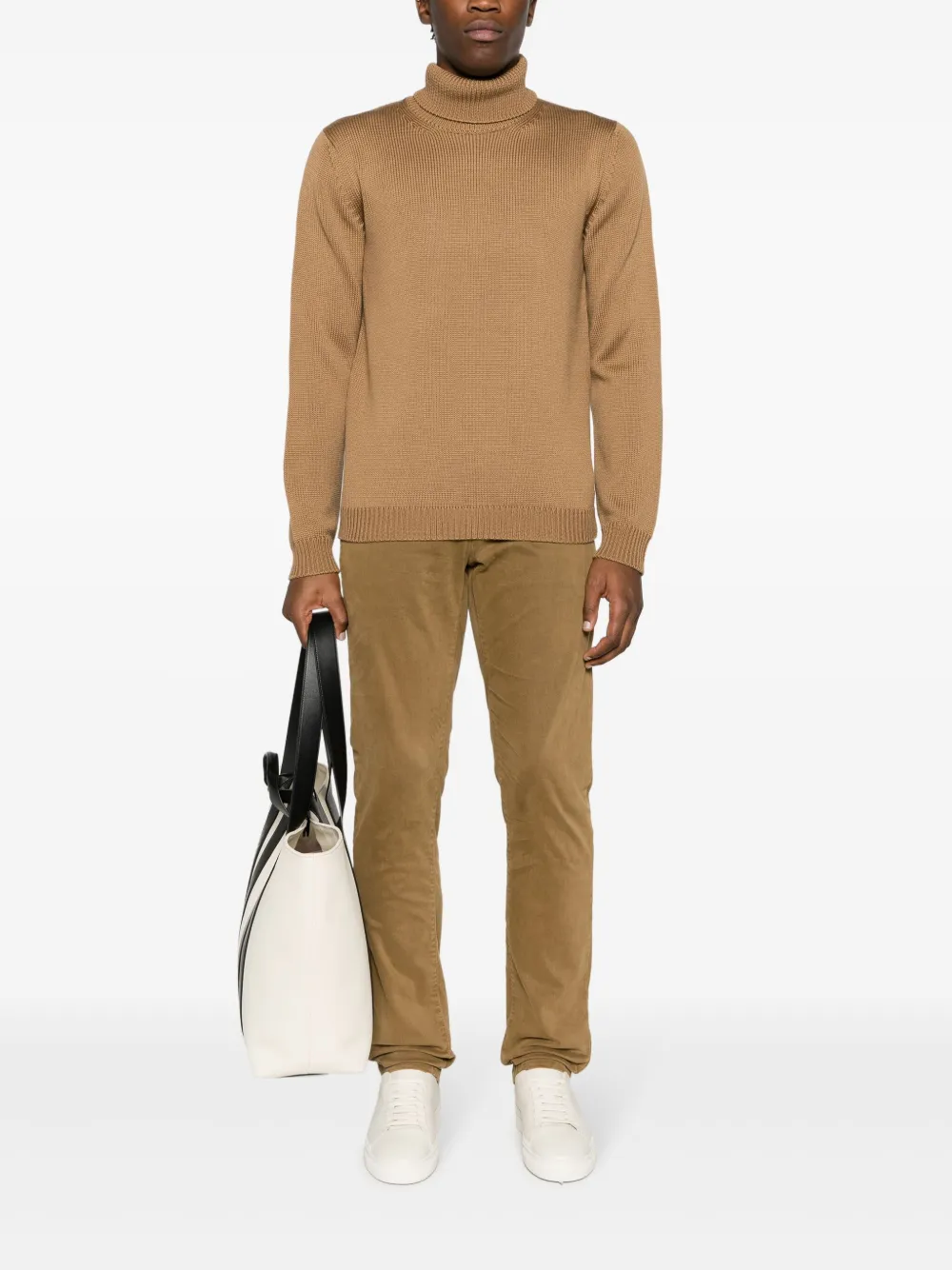 Maison-Kitsune Jacob Cohën Bobby slim-cut Chino Trousers Brown Men Chinos