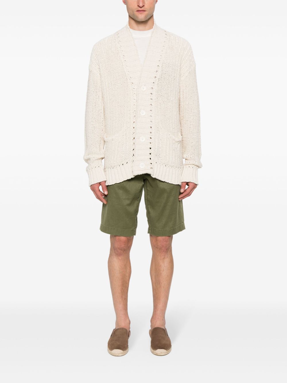 Maison-Kitsune Jacob Cohën logo-patch Shorts Green Men Denim Shorts