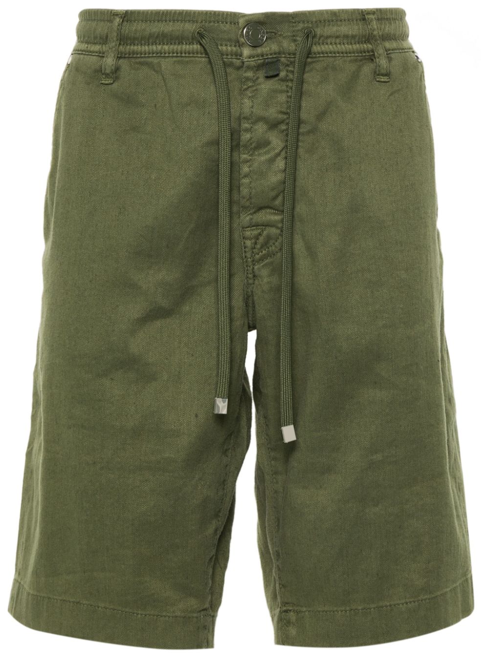 Maison-Kitsune Jacob Cohën logo-patch Shorts Green Men Denim Shorts