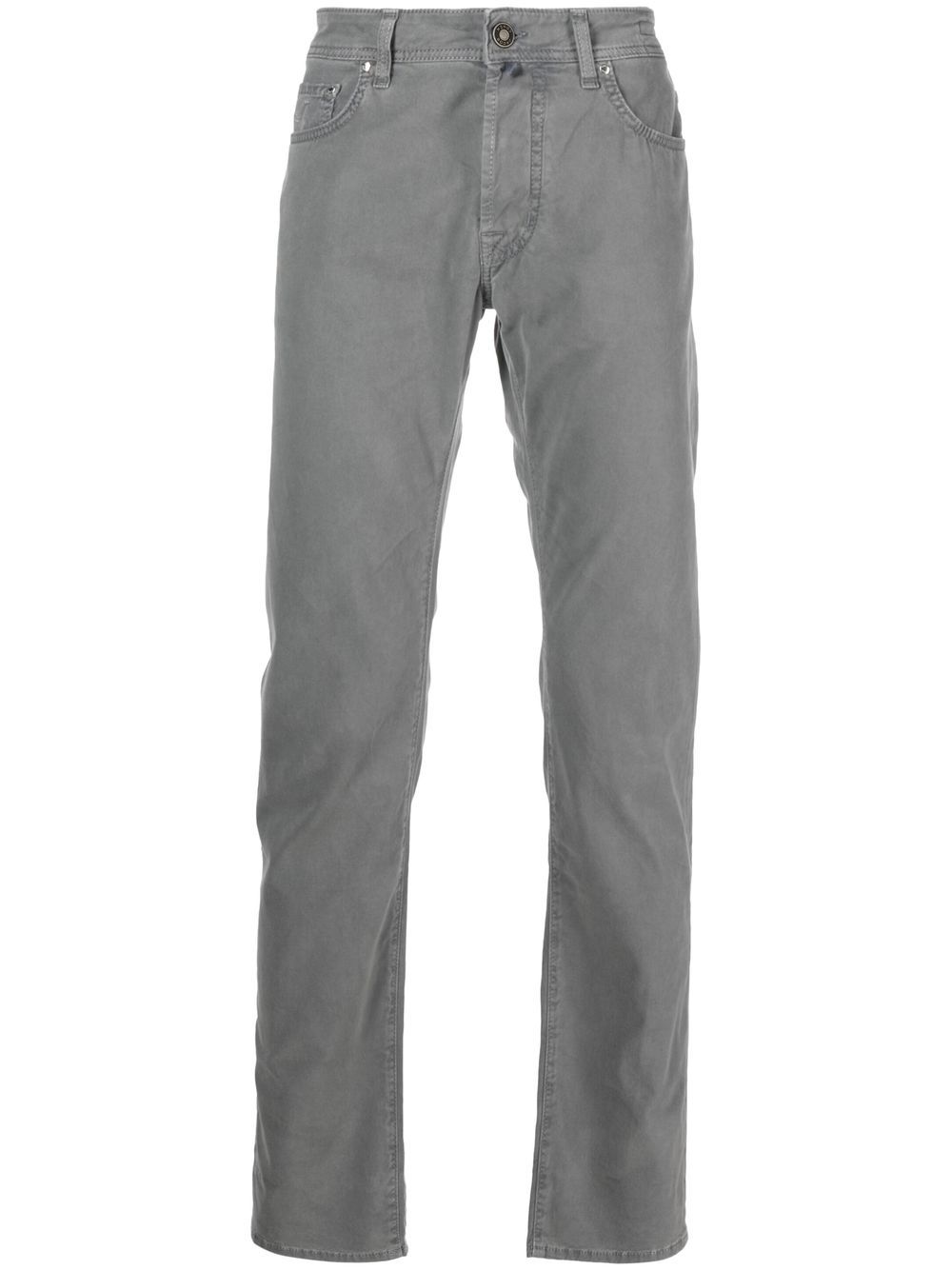 Maison-Kitsune Regular-Fit & Straight Leg Pants Men Jacob Cohën mid-rise straight-leg Trousers Grey