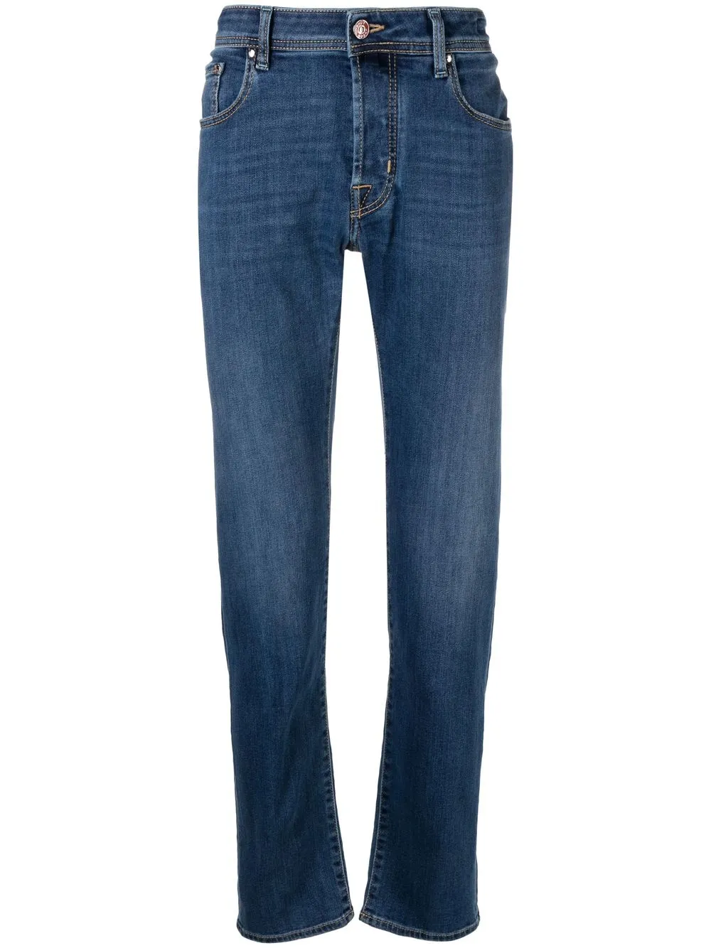 Maison-Kitsune Slim-Fit Jeans Men Jacob Cohën bandana-detail slim-cut Jeans Blue