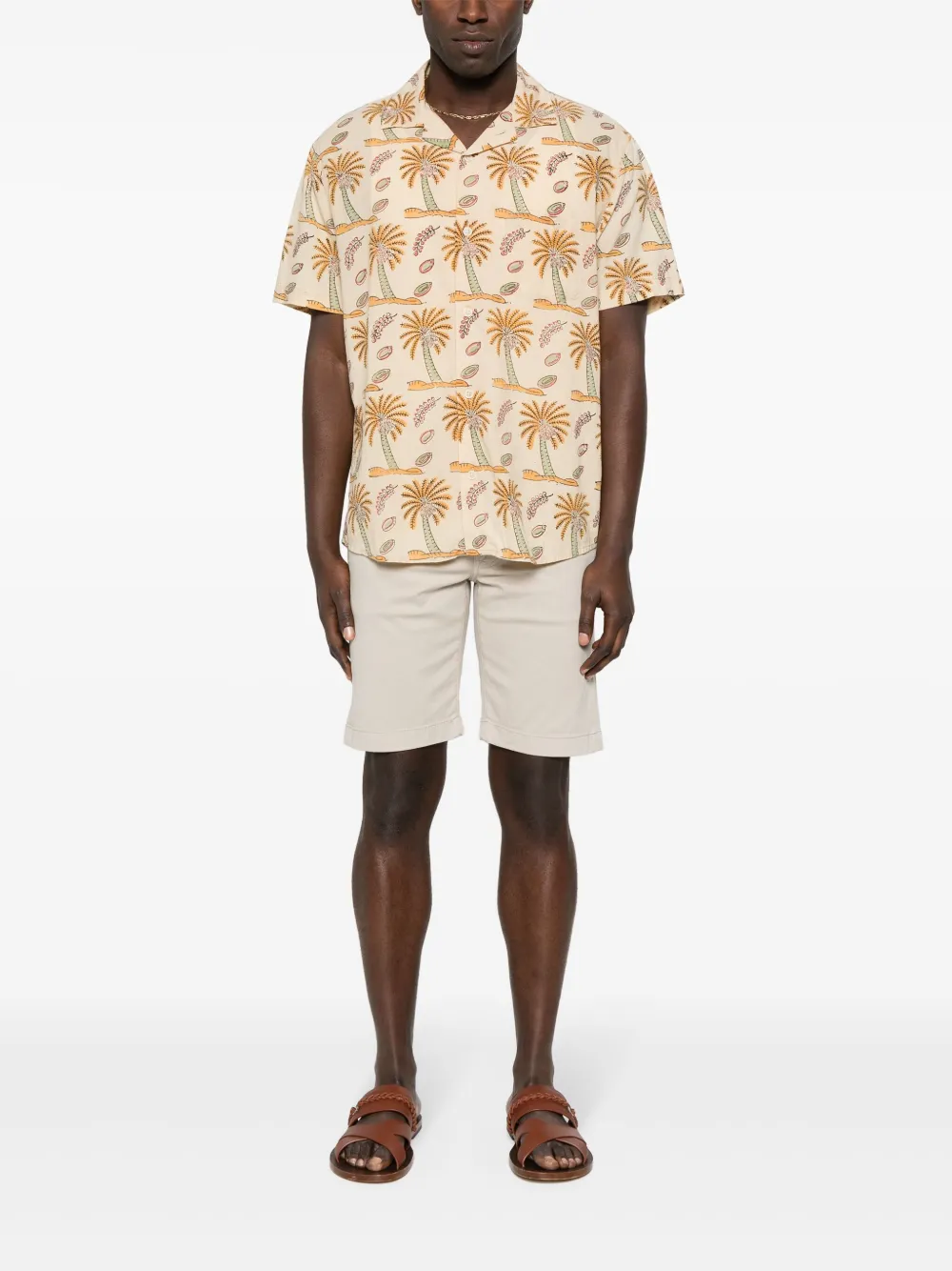 Maison-Kitsune Bermuda Shorts Men Jacob Cohën Twill Bermuda Shorts Neutrals