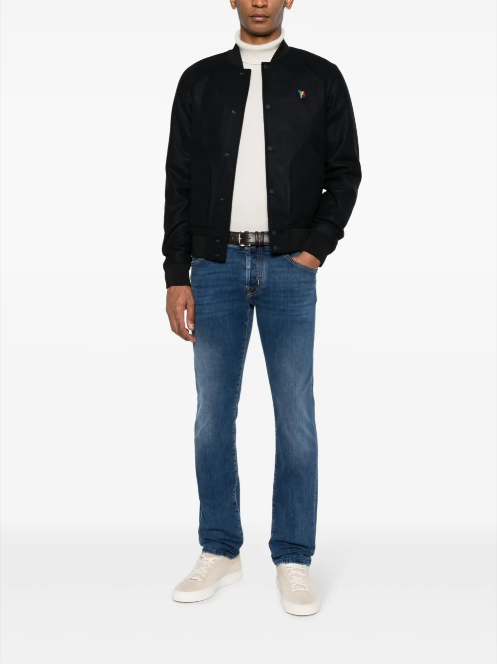Maison-Kitsune Jacob Cohën Skinny Stonewashed Jeans Blue Men Skinny Jeans