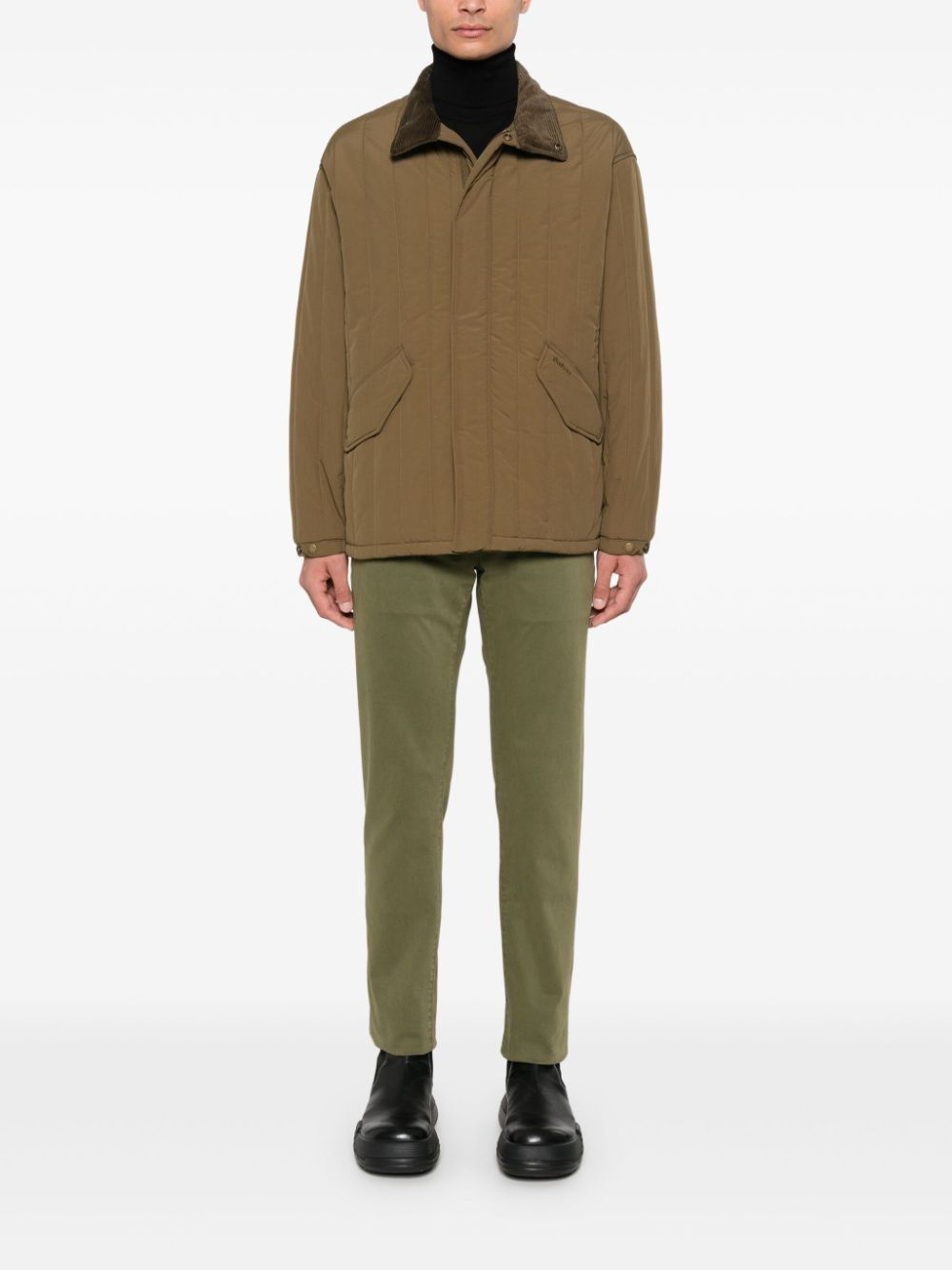 Men Skinny Pants Maison-Kitsune Jacob Cohën Bobby Trousers Green