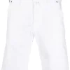 Jacob Cohën logo-patch Bermuda Shorts White Maison-Kitsune Men Bermuda Shorts