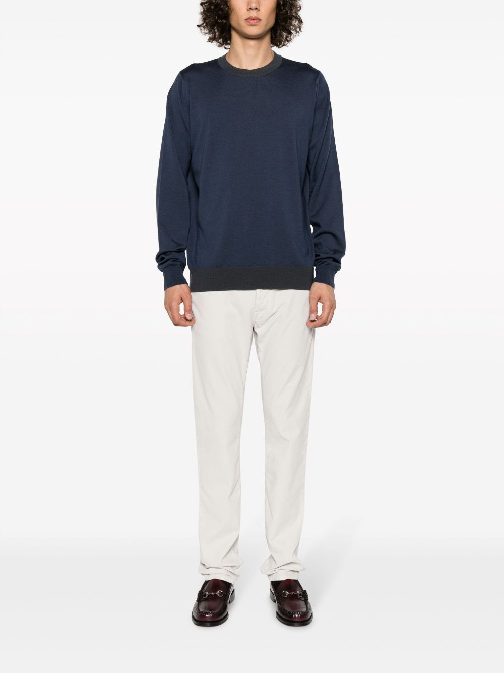 Jacob Cohën mid-rise straight-leg Trousers White Maison-Kitsune Men Regular-Fit & Straight Leg Pants