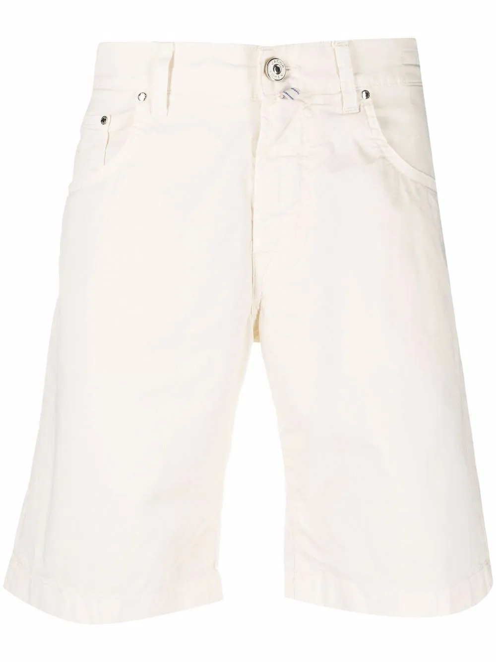 Maison-Kitsune Bermuda Shorts Men Jacob Cohën straight-leg Cotton Shorts Neutrals