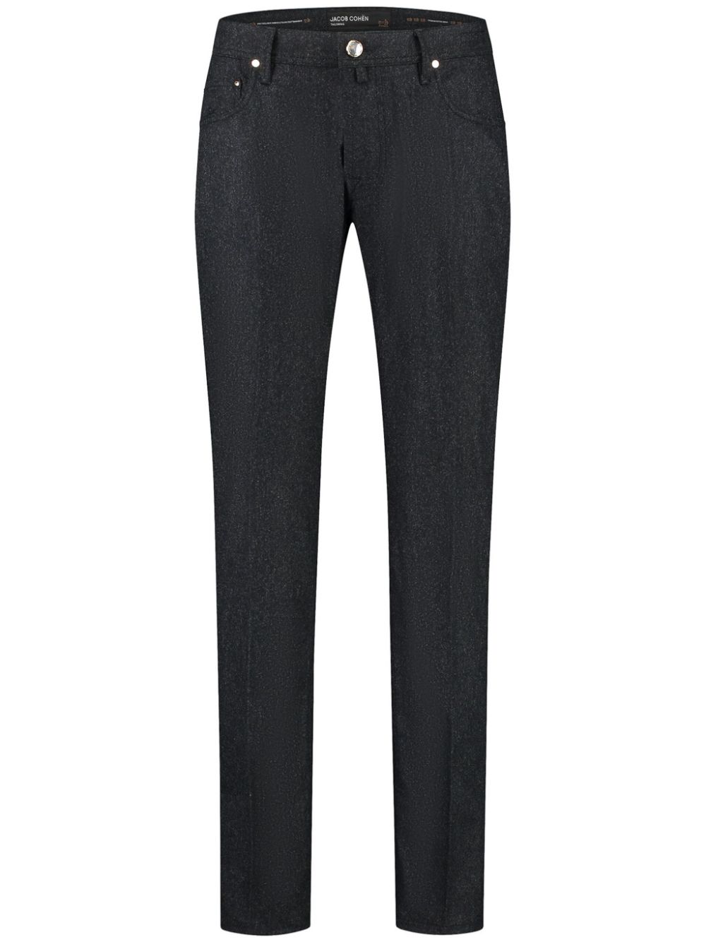 Jacob Cohën Straight Leg logo-patch Trousers Black Maison-Kitsune Men Regular-Fit & Straight Leg Pants