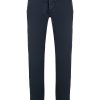 Men Tapered Pants Maison-Kitsune Jacob Cohën mid-rise slim-cut Trousers Blue