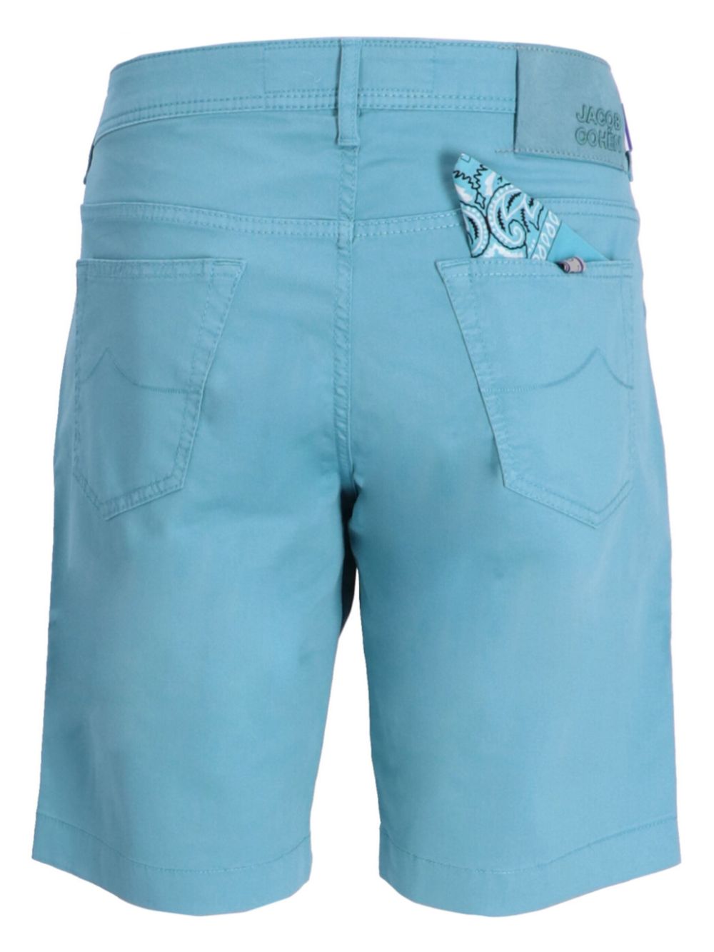 Men Bermuda Shorts Maison-Kitsune Jacob Cohën logo-appliqué slim-cut Bermuda Shorts Blue