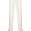 Maison-Kitsune Jacob Cohën straight-leg Twill Trousers White Men Regular-Fit & Straight Leg Pants