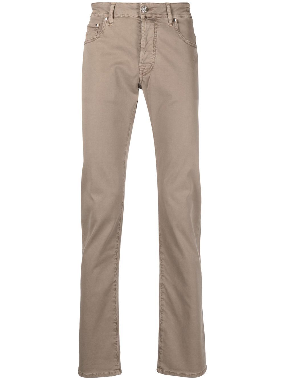 Maison-Kitsune Jacob Cohën straight-leg Chino Trousers Brown Men Chinos