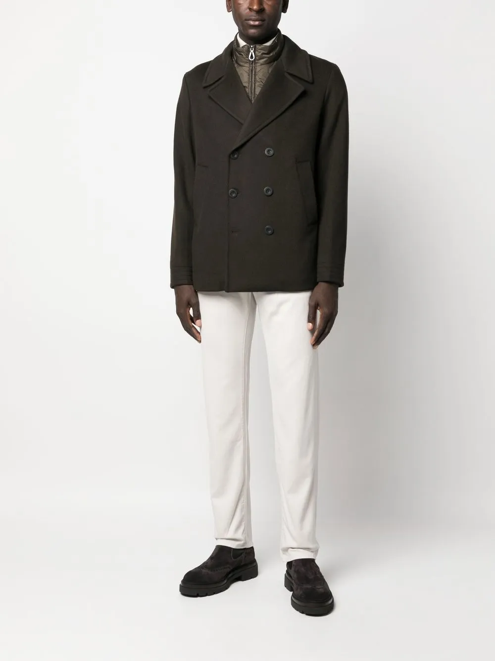 Jacob Cohën straight-leg Mid Rise Trousers White Maison-Kitsune Men Regular-Fit & Straight Leg Pants