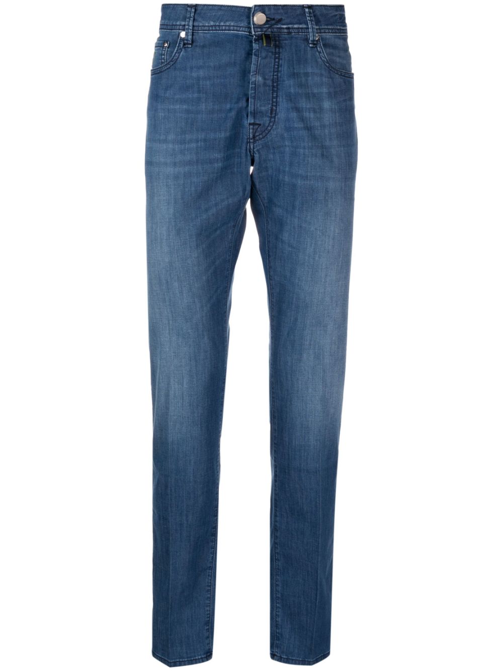 Men Regular-Fit & Straight Leg Pants Maison-Kitsune Jacob Cohën motif-embroidered straight-leg Jeans Blue