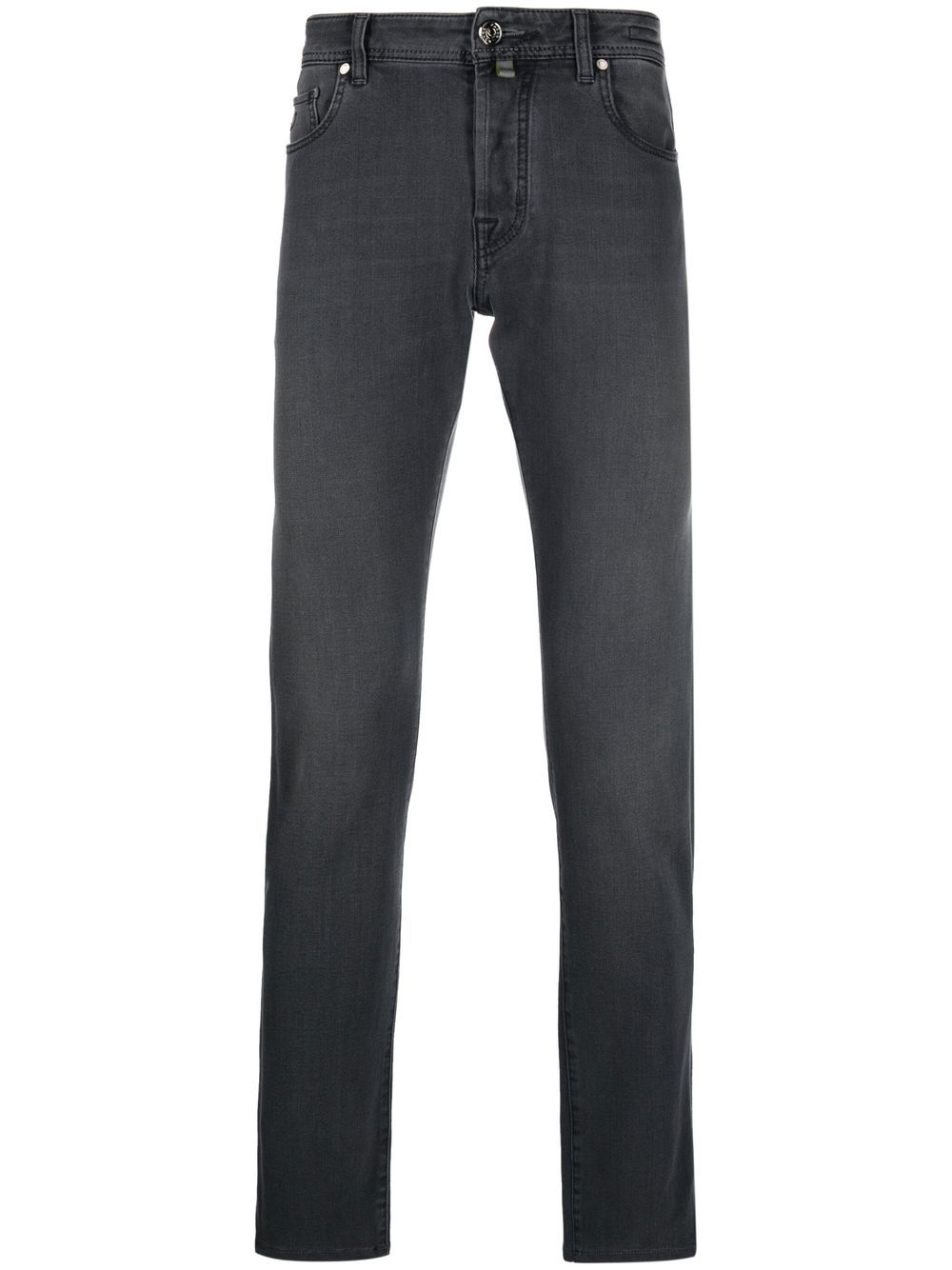 Jacob Cohën scarf-detail straight-leg Jeans Grey Maison-Kitsune Men Regular & Straight-Leg Jeans