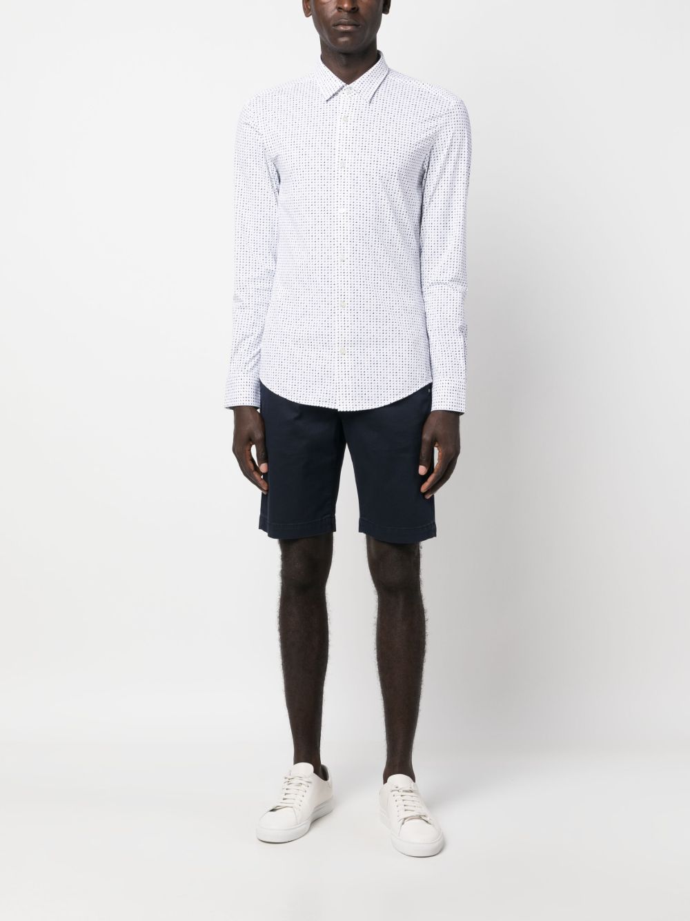 Maison-Kitsune Bermuda Shorts Men Jacob Cohën knee-length Bermuda Shorts Blue