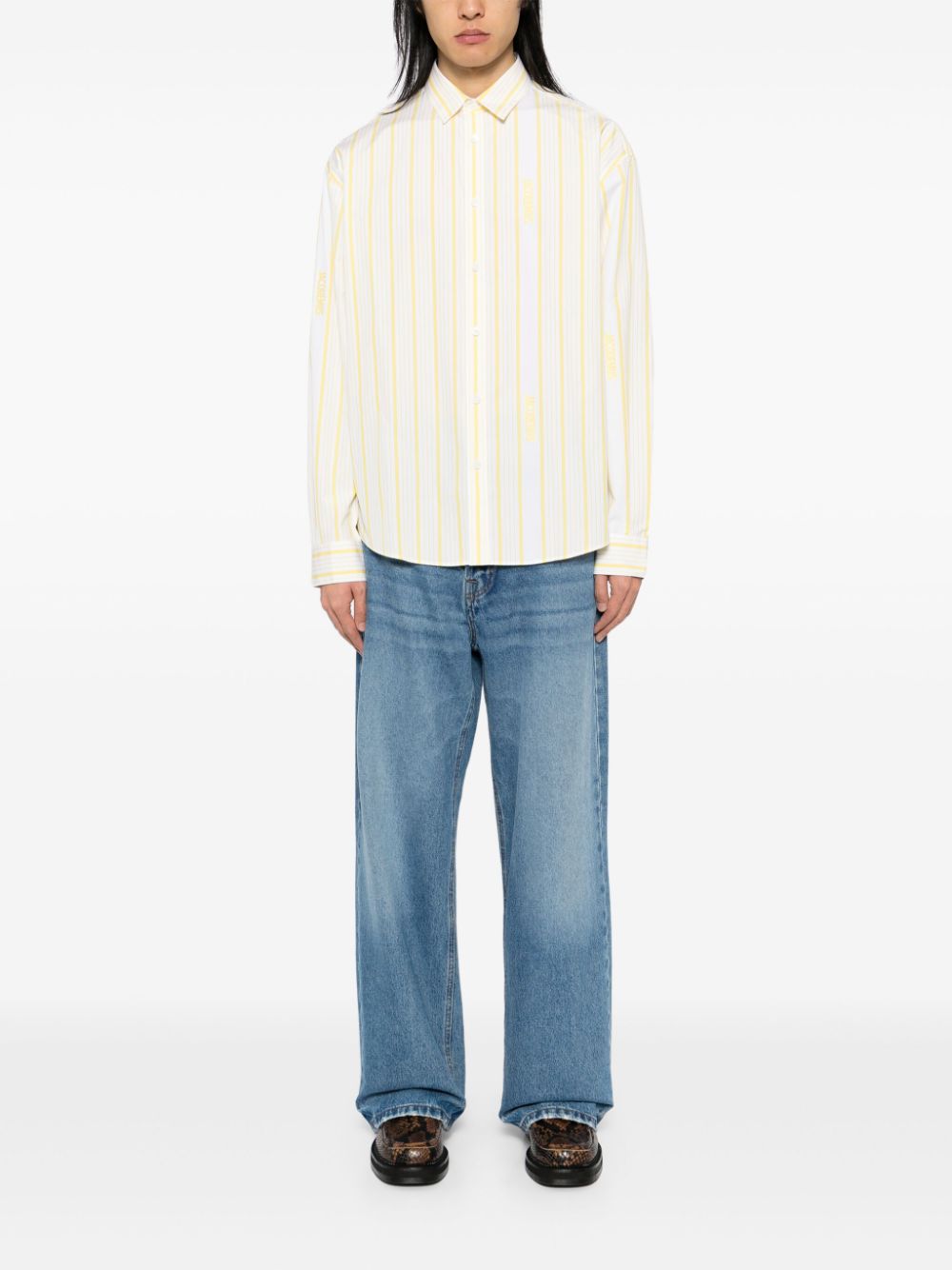 Jacquemus La Chemise Simon Shirt White Men Shirts Maison-Kitsune