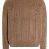 Maison-Kitsune Knitted Sweaters Men Jacquemus The Nuvola Sweater Brown