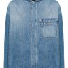 Men Shirts Maison-Kitsune Jacquemus La Chemise logo-embroidered Denim Shirt Blue