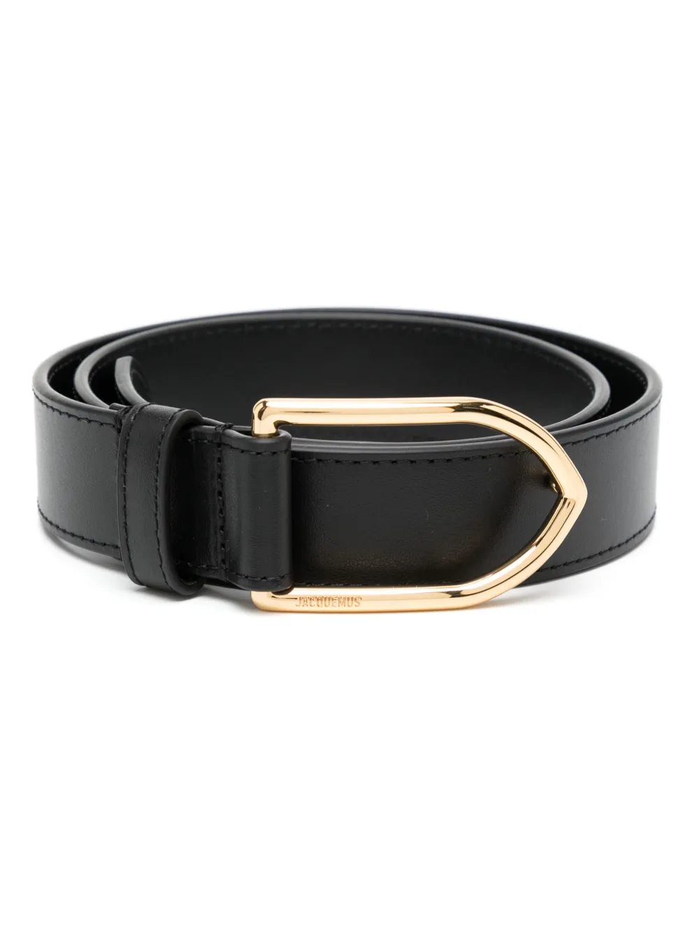 Maison-Kitsune Jacquemus La Ceinture Bambino Leather Belt Black Men Belts