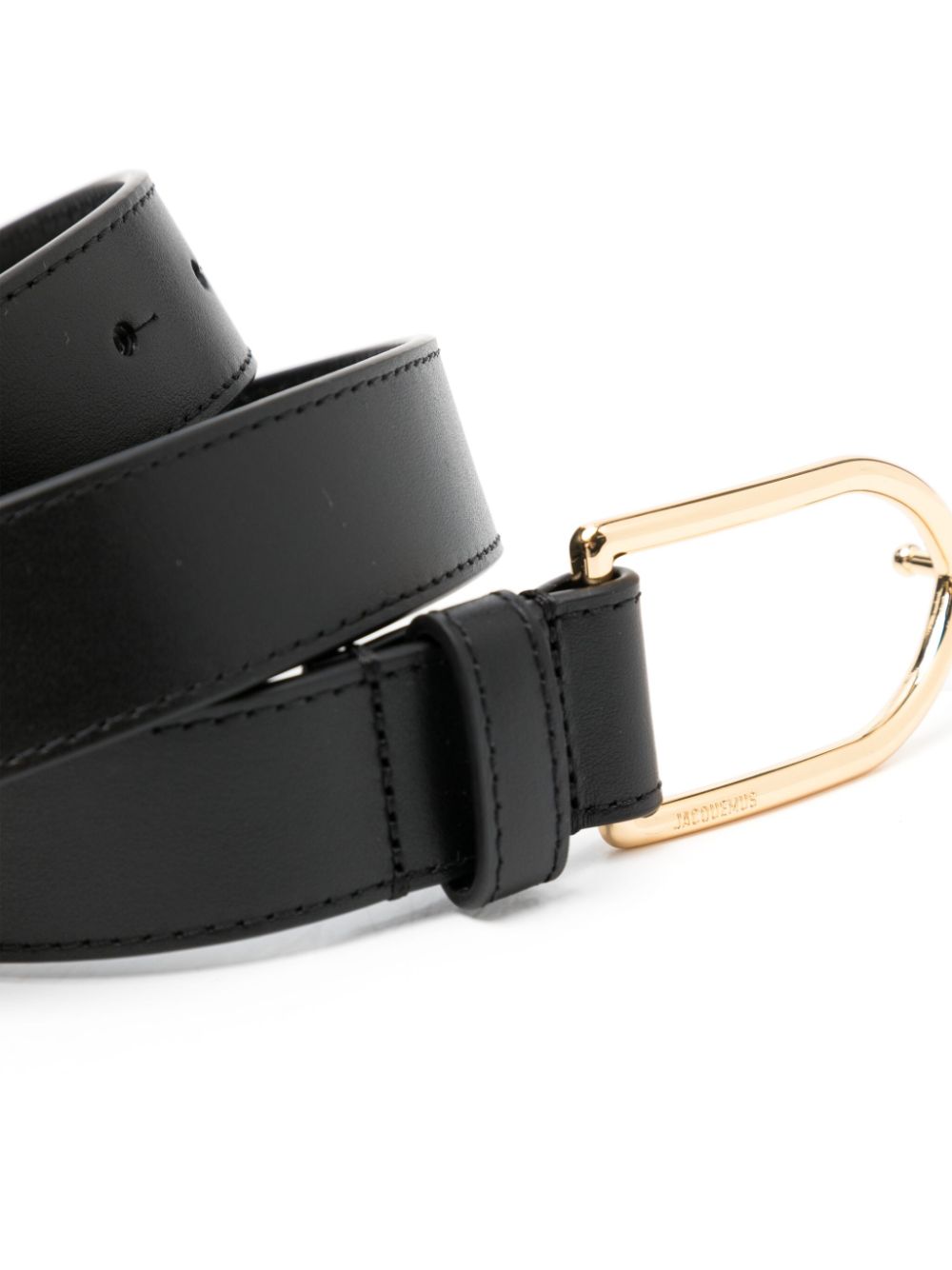 Maison-Kitsune Jacquemus La Ceinture Bambino Leather Belt Black Men Belts