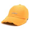 Maison-Kitsune Jacquemus La Casquette Artichaut Baseball Cap Orange Men Hats