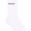 Jacquemus Les Chaussettes Jacquemus logo-intarsia Socks White Men Socks Maison-Kitsune