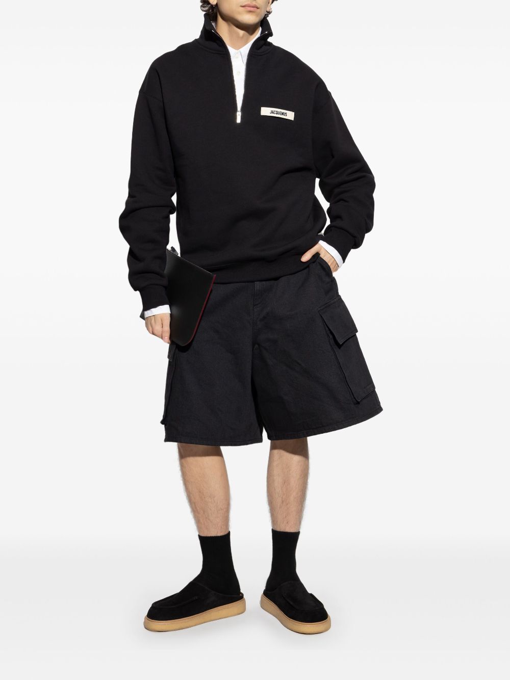 Men Sweatshirts Maison-Kitsune Jacquemus Gros Grain Sweatshirt Black