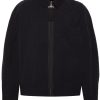 Maison-Kitsune Jacquemus logo-embossed Cotton Shirt Jacket Black Men Shirt Jackets