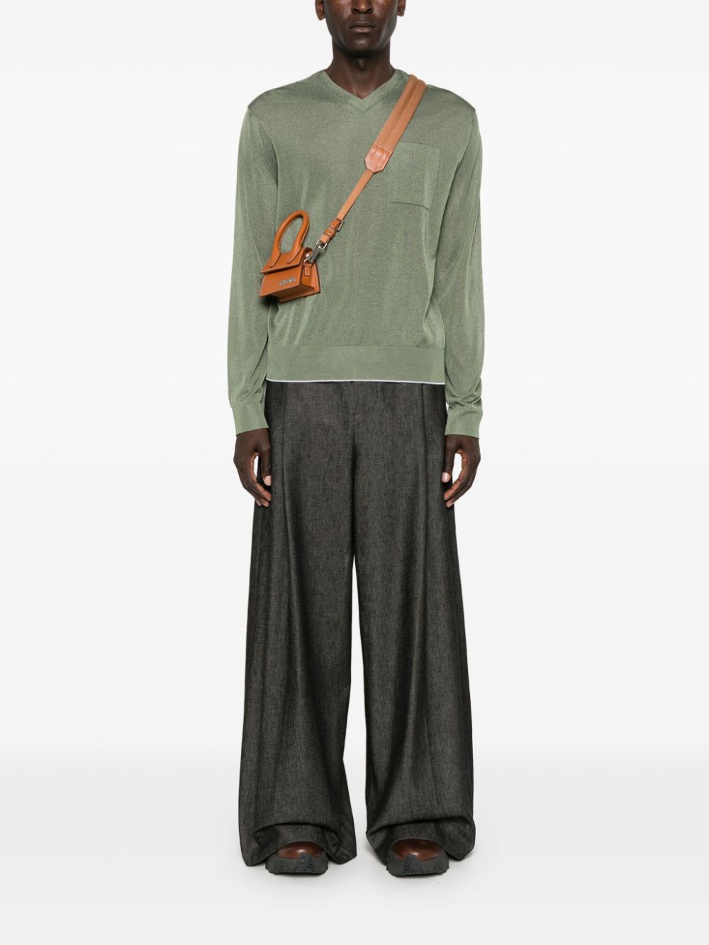 Men Knitted Sweaters Maison-Kitsune Jacquemus La Maille Paseo Knitted Jumper Green