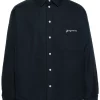 Maison-Kitsune Shirt Jackets Men Jacquemus La Chemise Boulanger Shirt Jacket Blue