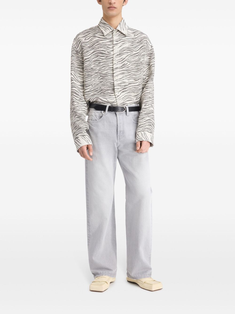 Jacquemus Le De-Nîmes Droit Straight Jeans Grey Maison-Kitsune Men Regular & Straight-Leg Jeans