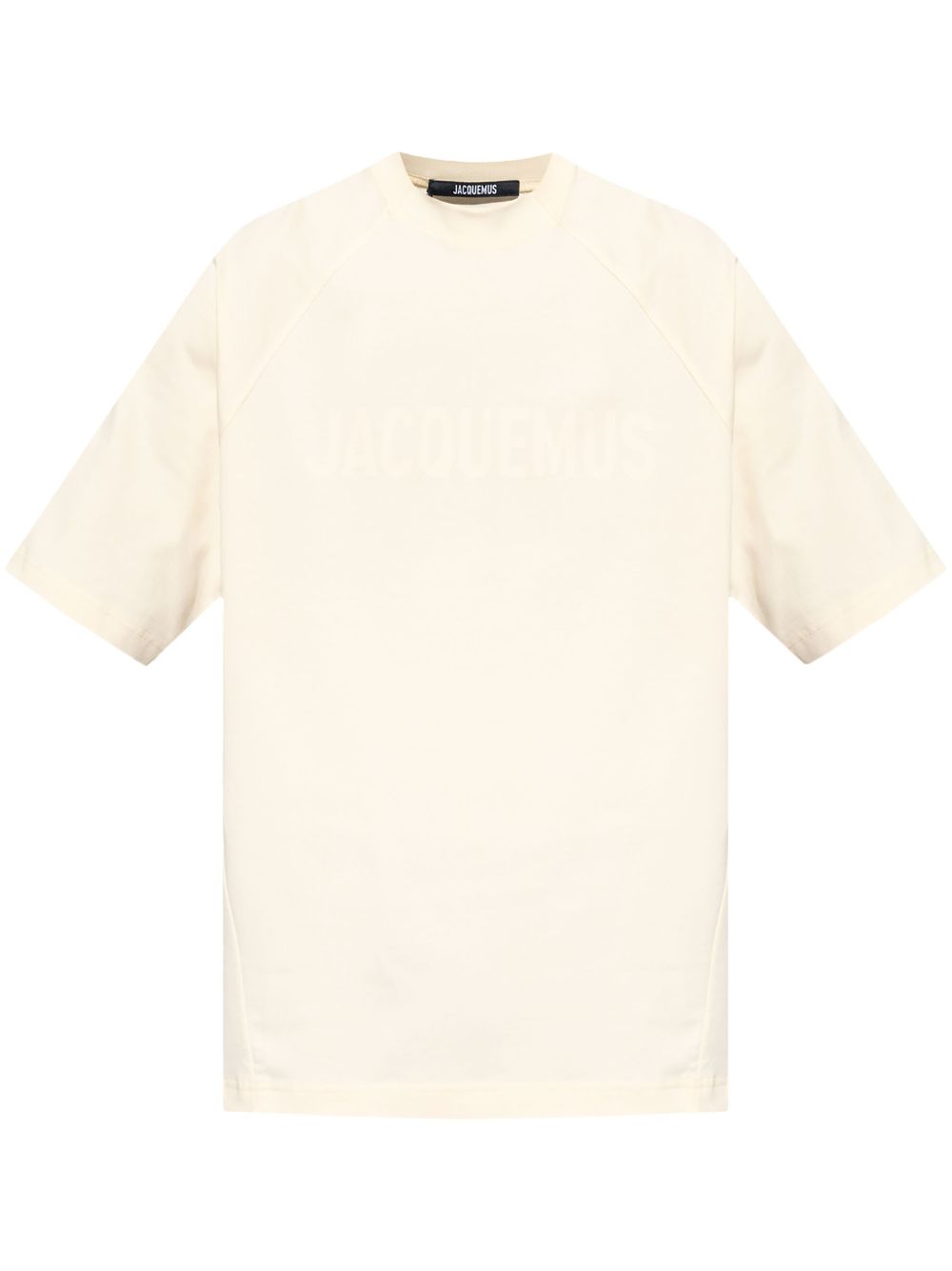 Maison-Kitsune T-Shirts Men Jacquemus logo-print Cotton t-shirt Neutrals