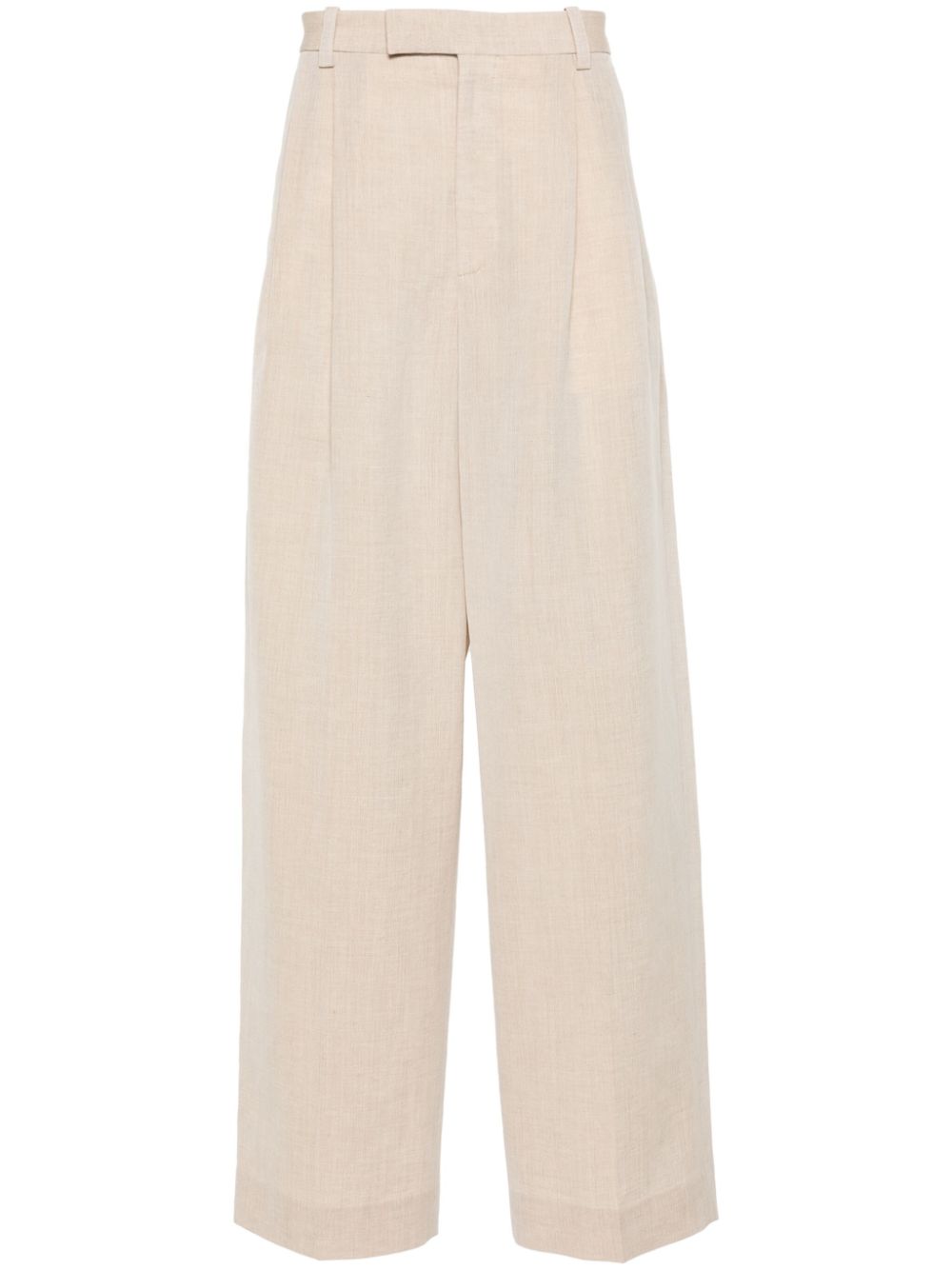 Jacquemus Titolo Tapered Trousers Neutrals Maison-Kitsune Men Tapered Pants