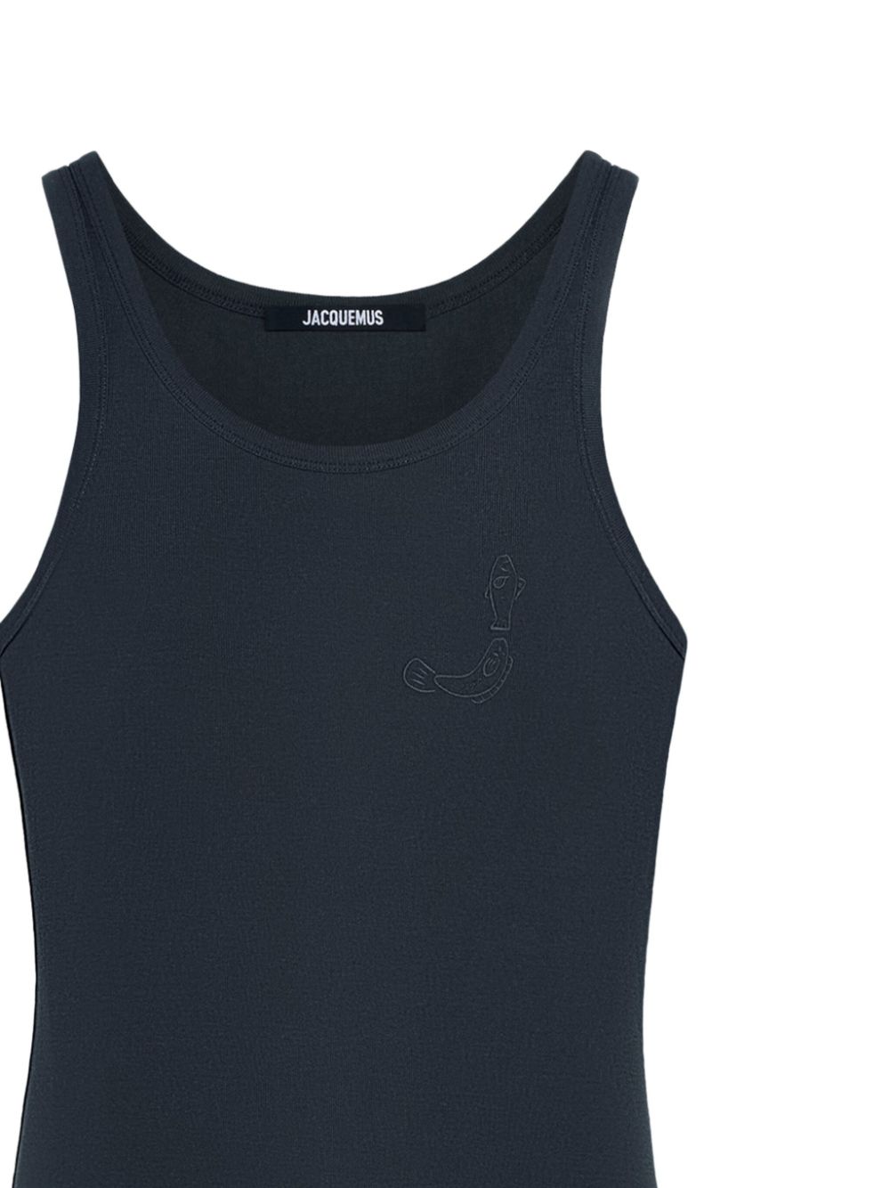 Jacquemus Pesco Cotton Tank Top Blue Maison-Kitsune Men T-Shirts