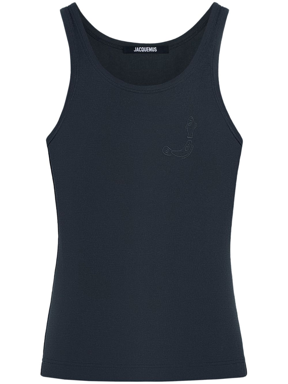 Jacquemus Pesco Cotton Tank Top Blue Maison-Kitsune Men T-Shirts