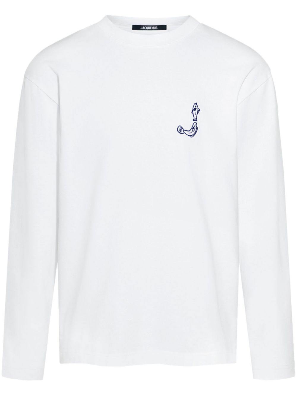 Maison-Kitsune Shirts Men Jacquemus Logo Print Shirt White