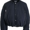 Maison-Kitsune Bomber Jackets Men Jacquemus Croissant Puffer Bomber Jacket Blue
