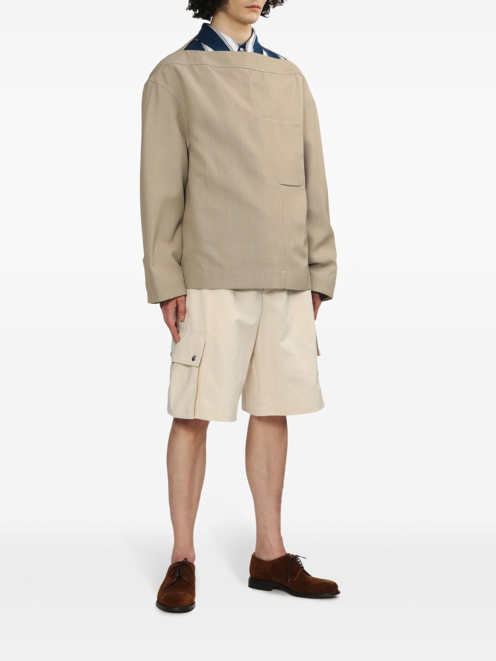 Maison-Kitsune Sweatshirts Men Jacquemus Le Haut Ameno Sweatshirt Neutrals