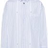 Jacquemus logo-studs Striped Shirt Blue Maison-Kitsune Men Shirts