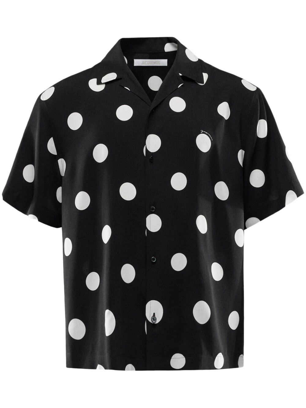 Maison-Kitsune Shirts Men Jacquemus polka-dot Shirt Black