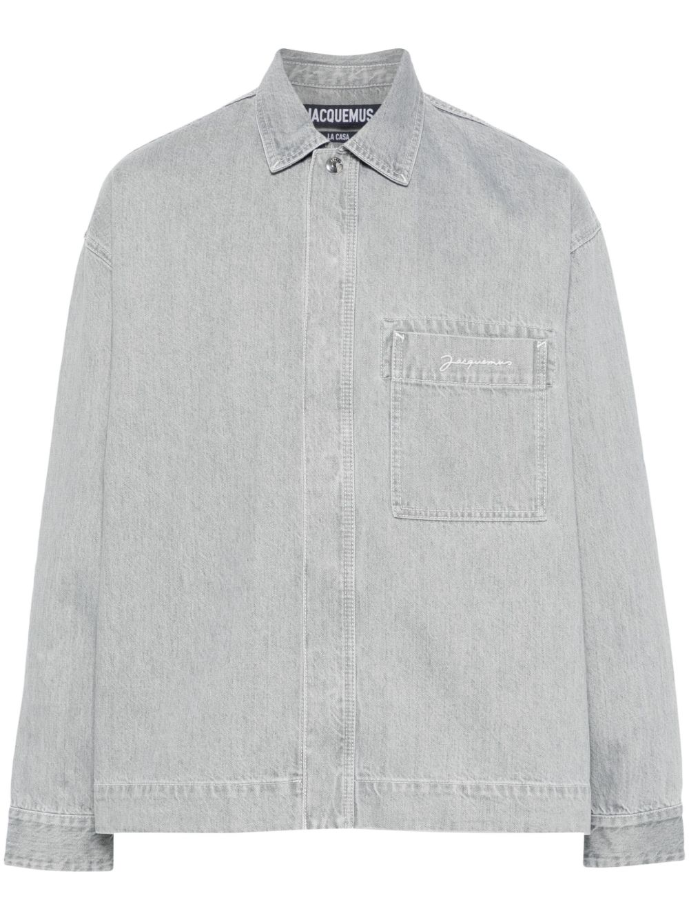 Jacquemus La Chemise de-Nîmes Shirt Grey Maison-Kitsune Men Shirts