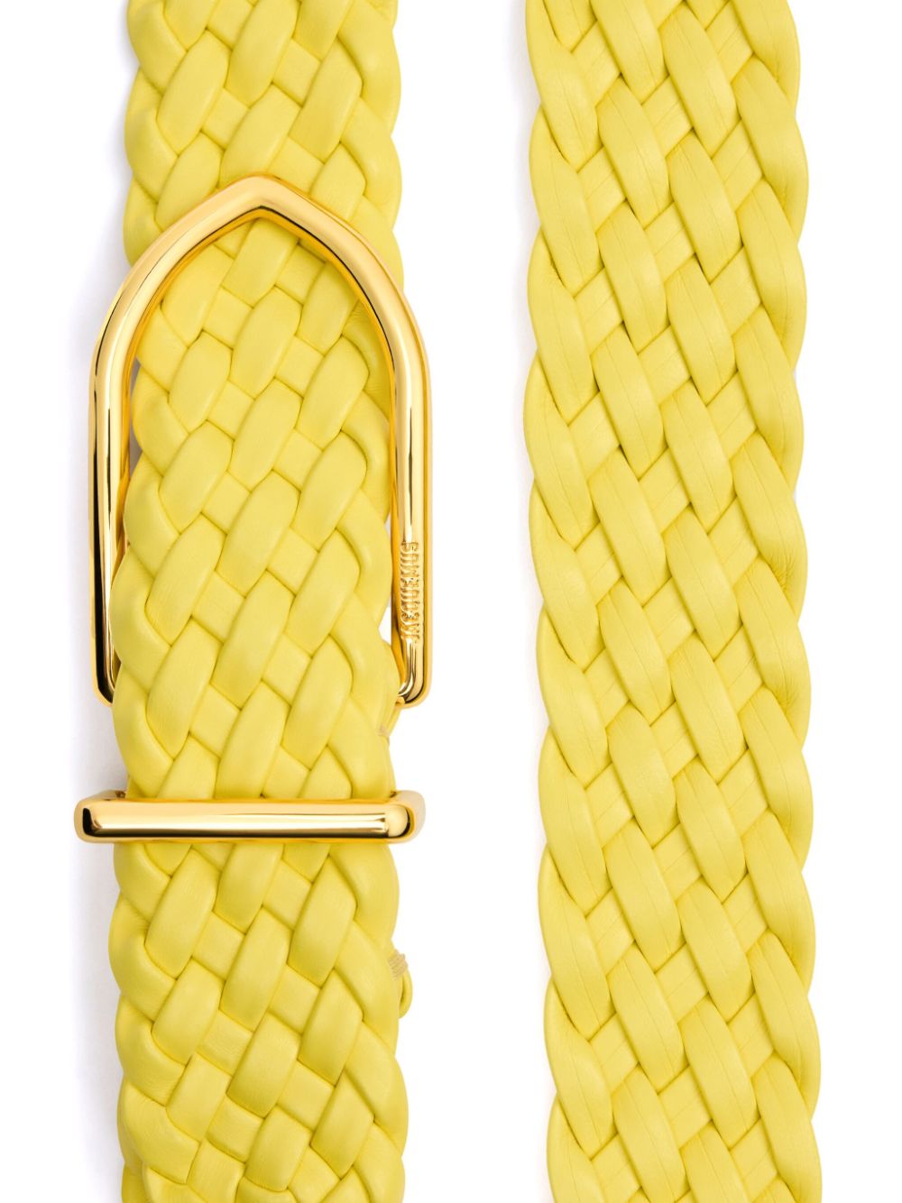 Maison-Kitsune Jacquemus La Ceinture Bambino Leather Belt Yellow Men Belts